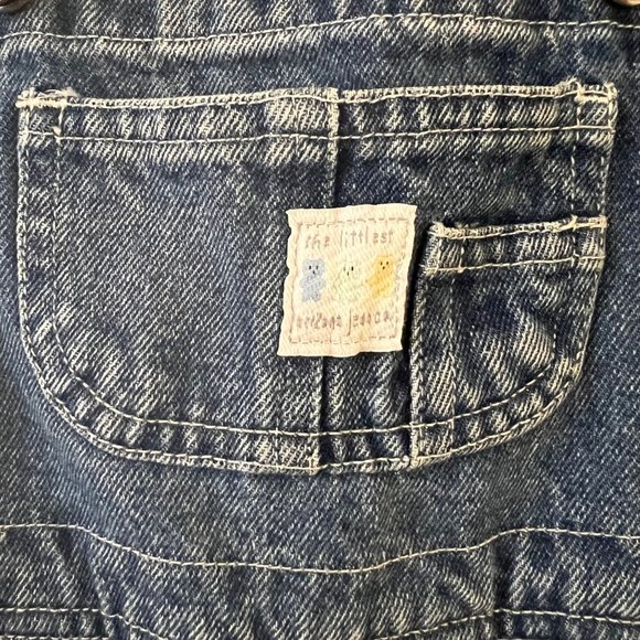 The Little Arizona Jean Company Blue Baby Overalls Coveralls Bears - Picture 2 of 5